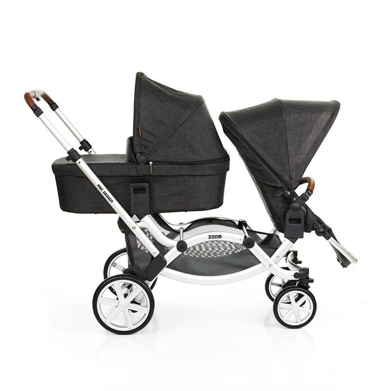 Carrinho de Bebê Para Gêmeos ABC Design Zoom + Moisés Piano